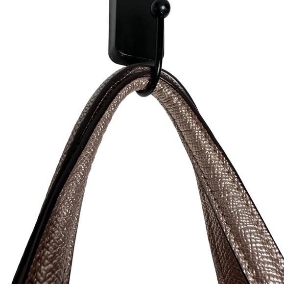 Coach Mini Christie Carryall Satchel in Crossgrain Gold Metallic Leather F23337 - Picture 6 of 16